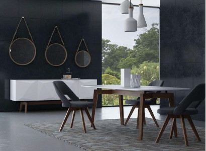 Dining room set luxury furniture dining table chairs sideboard solid wood furniture